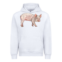 White american yorkshire pig  baby Urban Hoodie - LillyAllenDesigns