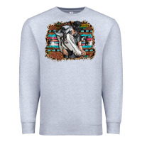 Heather Grey cowgirl Premium Sweatshirt - SublimationCraftShop