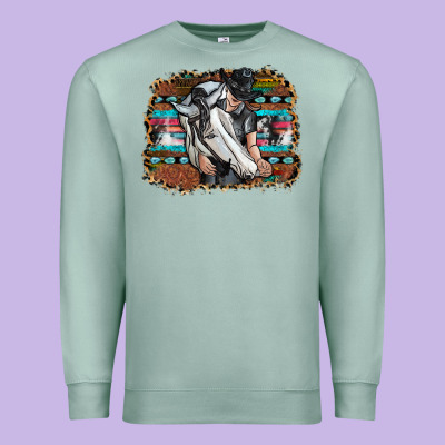 Cowgirl Premium Sweatshirt Designed By Sublimationcraftshop