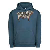 Pigment Midnight Navy Spotted Pig Urban Hoodie - LillyAllenDesigns