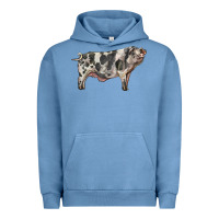 Pigment Pebble Blue Spotted Pig Urban Hoodie - LillyAllenDesigns