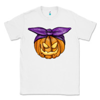White Jack O' Lantern Halloween Pumpkin Classic Tee - RanaPortraitStore