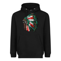 Black mexican flag indian headdress Heavyweight Hoodie - RanaPortraitStore