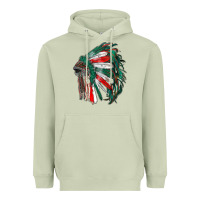 Matcha mexican flag indian headdress Heavyweight Hoodie - RanaPortraitStore
