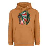 Meerkat mexican flag indian headdress Heavyweight Hoodie - RanaPortraitStore