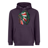 Mexican Flag Indian Headdress Heavyweight Hoodie | Teevron