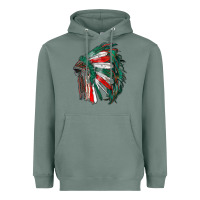 Sage mexican flag indian headdress Heavyweight Hoodie - RanaPortraitStore