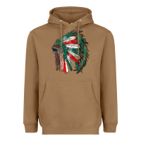 Toasted Coconut mexican flag indian headdress Heavyweight Hoodie - RanaPortraitStore