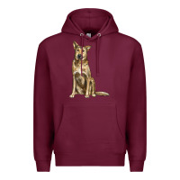 Burgundy chinook dog Premium Hoodie - LillyAllenDesigns