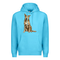Ocean Blue chinook dog Premium Hoodie - LillyAllenDesigns