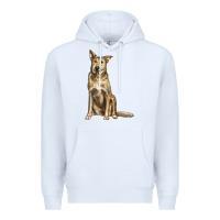 White chinook dog Premium Hoodie - LillyAllenDesigns