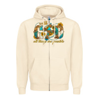 Sandshell with god all things are possible with cross Zipper Hoodie - texasbilliewilder