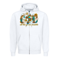 White with god all things are possible with cross Zipper Hoodie - texasbilliewilder