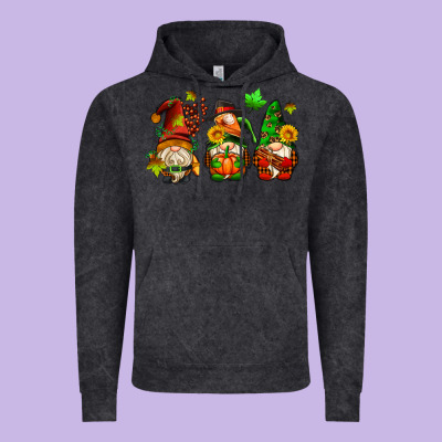Fall Gnomes With Pumpkin Pie Vintage Hoodie Designed By Adodesignshop