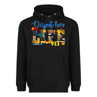 Black dispatcher life Heavyweight Hoodie - Zillion Design Studio