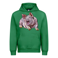 Emerald Landrace Pig Urban Hoodie - LillyAllenDesigns