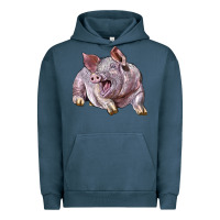 Pigment Midnight Navy Landrace Pig Urban Hoodie - LillyAllenDesigns