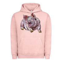 Pigment Salmon Landrace Pig Urban Hoodie - LillyAllenDesigns