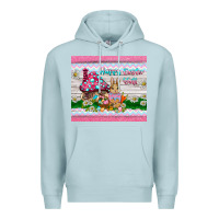 Blue Mist happy easter y'all  rabbit Premium Hoodie - BarkalooDesign