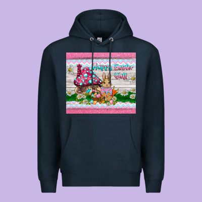 Happy Easter Y'all  Rabbit Premium Hoodie Designed By Barkaloodesign
