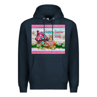 Navy happy easter y'all  rabbit Premium Hoodie - BarkalooDesign