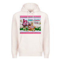 Pale Pink happy easter y'all  rabbit Premium Hoodie - BarkalooDesign