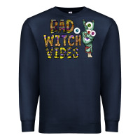 Navy bad witch vibes Premium Sweatshirt - CowhideDigitalArt