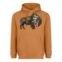 Meerkat mexican bison with indian headdress Heavyweight Hoodie - RanaPortraitStore
