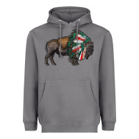 Storm mexican bison with indian headdress Heavyweight Hoodie - RanaPortraitStore