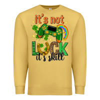 Antique Gold its not luck its skill st. patricks day Premium Sweatshirt - Neo Western