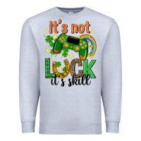 Heather Grey its not luck its skill st. patricks day Premium Sweatshirt - Neo Western