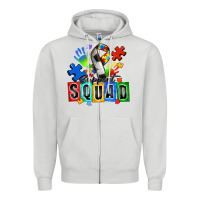 Dove Grey soccer support squad autism Zipper Hoodie - Zillion Design Studio