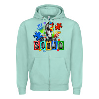 Soccer Support Squad Autism Zipper Hoodie | Teevron