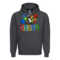 Smoke soccer support squad autism Zipper Hoodie - Zillion Design Studio