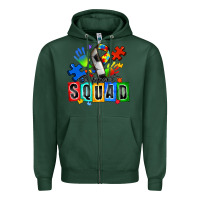 Sports Green soccer support squad autism Zipper Hoodie - Zillion Design Studio