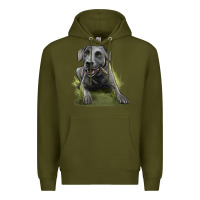 Army Green Texas Blue Lacy Dog Premium Hoodie - LillyAllenDesigns
