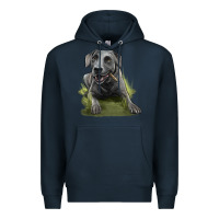Navy Texas Blue Lacy Dog Premium Hoodie - LillyAllenDesigns