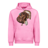 Fuchsia Pink Bourbon Red Turkey Urban Hoodie - LillyAllenDesigns