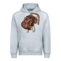 Heather Grey Bourbon Red Turkey Urban Hoodie - LillyAllenDesigns
