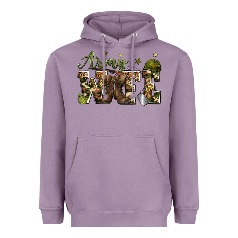 Army Wife Heavyweight Hoodie by Zillion Design Studio | Teevron