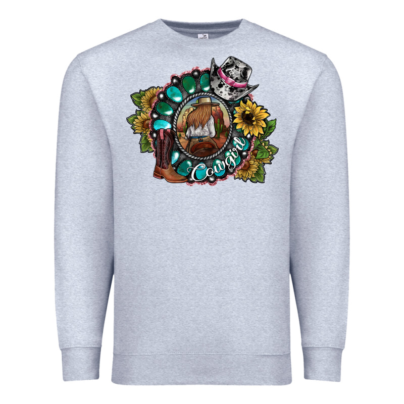 Cowgirl Premium Sweatshirt by SublimationCraftShop | Teevron