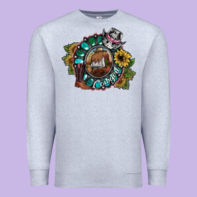 Cowgirl Premium Sweatshirt Designed By Sublimationcraftshop