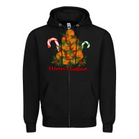 Black Merry Christmas Basketball Zipper Hoodie - RanaPortraitStore