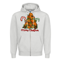 Dove Grey Merry Christmas Basketball Zipper Hoodie - RanaPortraitStore