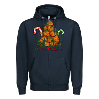 Navy Merry Christmas Basketball Zipper Hoodie - RanaPortraitStore