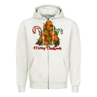 Oatmeal Heather Merry Christmas Basketball Zipper Hoodie - RanaPortraitStore