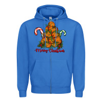 True Royal Merry Christmas Basketball Zipper Hoodie - RanaPortraitStore