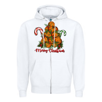 White Merry Christmas Basketball Zipper Hoodie - RanaPortraitStore