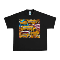 Black school bus American flag sunflower cowhide leopard Urban Heavy Tee - Artiststas