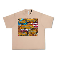 Burro school bus American flag sunflower cowhide leopard Urban Heavy Tee - Artiststas
